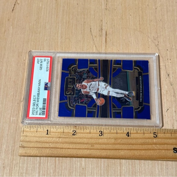 2023-24 Select Victor Wembanyama Concourse Blue Prizm Rookie RC #87 PSA 10-Read - Picture 9 of 10